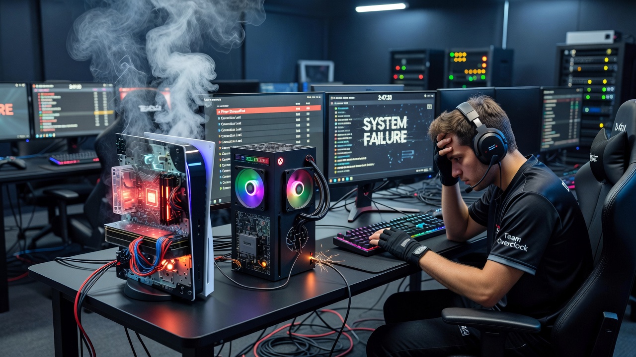 Player performance dashboard displaying dropped metrics after console hardware failure